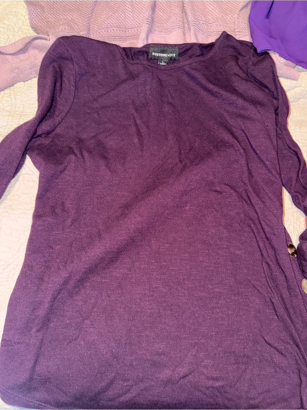 4 cute Stitch Fix tops L - Picture 2 of 5